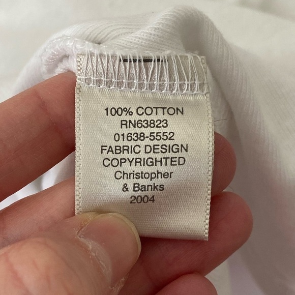 Christopher & Banks Women’s White, Red, Brown Bird 3/4 Sleeve Top Size M - Picture 11 of 11